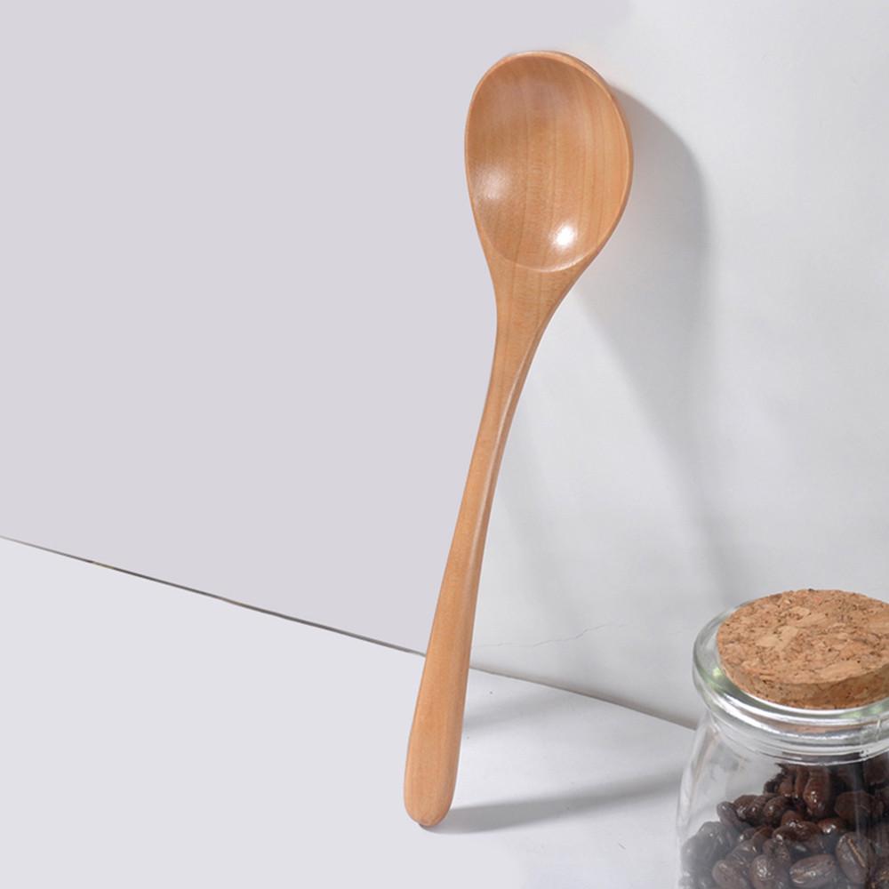 Wooden Spoon Fork  Kitchen Cooking Utensil Tools Soup-Teaspoon Tableware