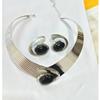 European and American Bohemian Style Spiral Snail-shaped Acrylic Gem Jewelry Set Women's Necklace Bracelet Combination