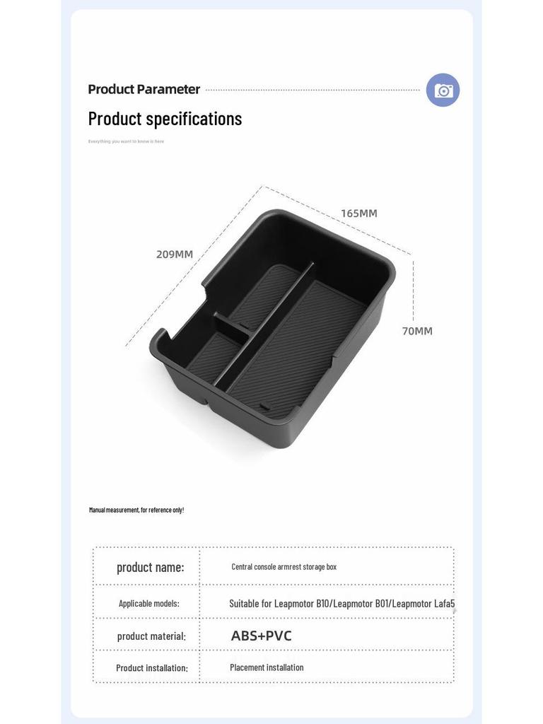 Leapmotor Lafa5 Armlehnen-Aufbewahrungsbox: Mittelkonsolen-Organizer & Innenraum-Autozubehör.
