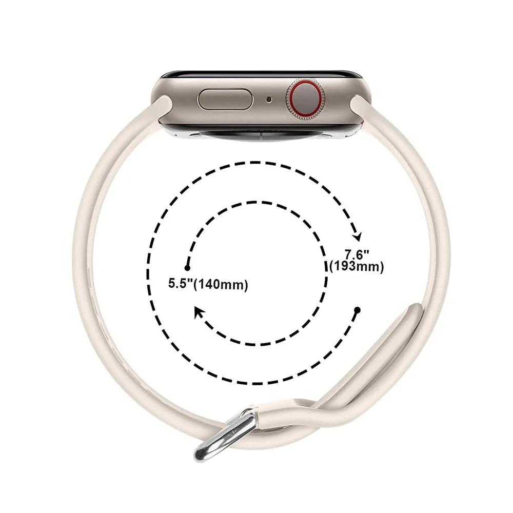 Silicone Strap For Apple Watch Band 11 10 9 8 7 46mm 42mm 45mm 41mm Ultra 3 49mm Sports Bracelet iWatch 6 5 4 SE 44mm 40mm Belt