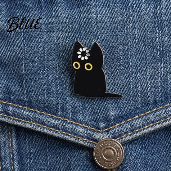 Animal Brooch 2/3Pcs Pin Black Cat Design Lapel Decorative Badge