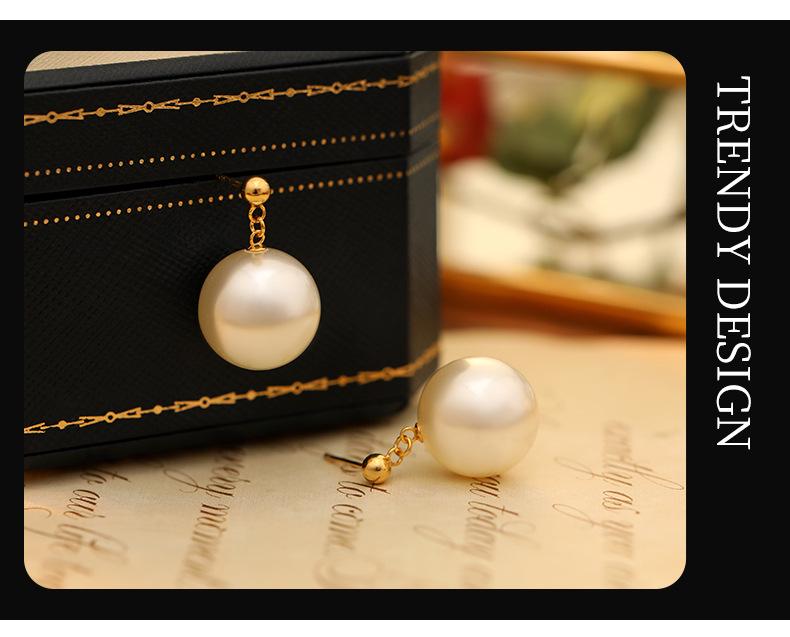 Boucles d'oreilles Banyan Tree en argent S925 avec perles surdimensionnées pour femmes - Style élégant de célébrité Internet