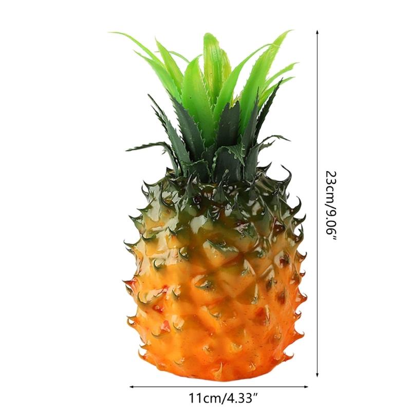 Large Artificial Pineapple Fruit Ornament Yellow Pineapples Decoration for Home and Retail Settings