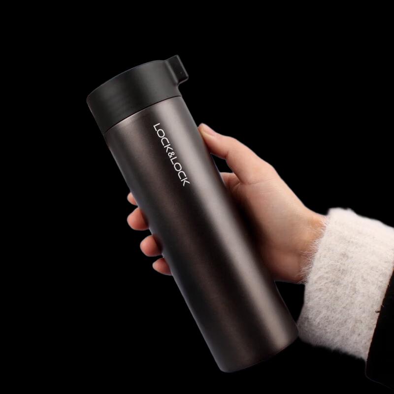 LOCKLOCK LHC4121 Stainless Steel Insulated Portable Bottle черный 400 мл