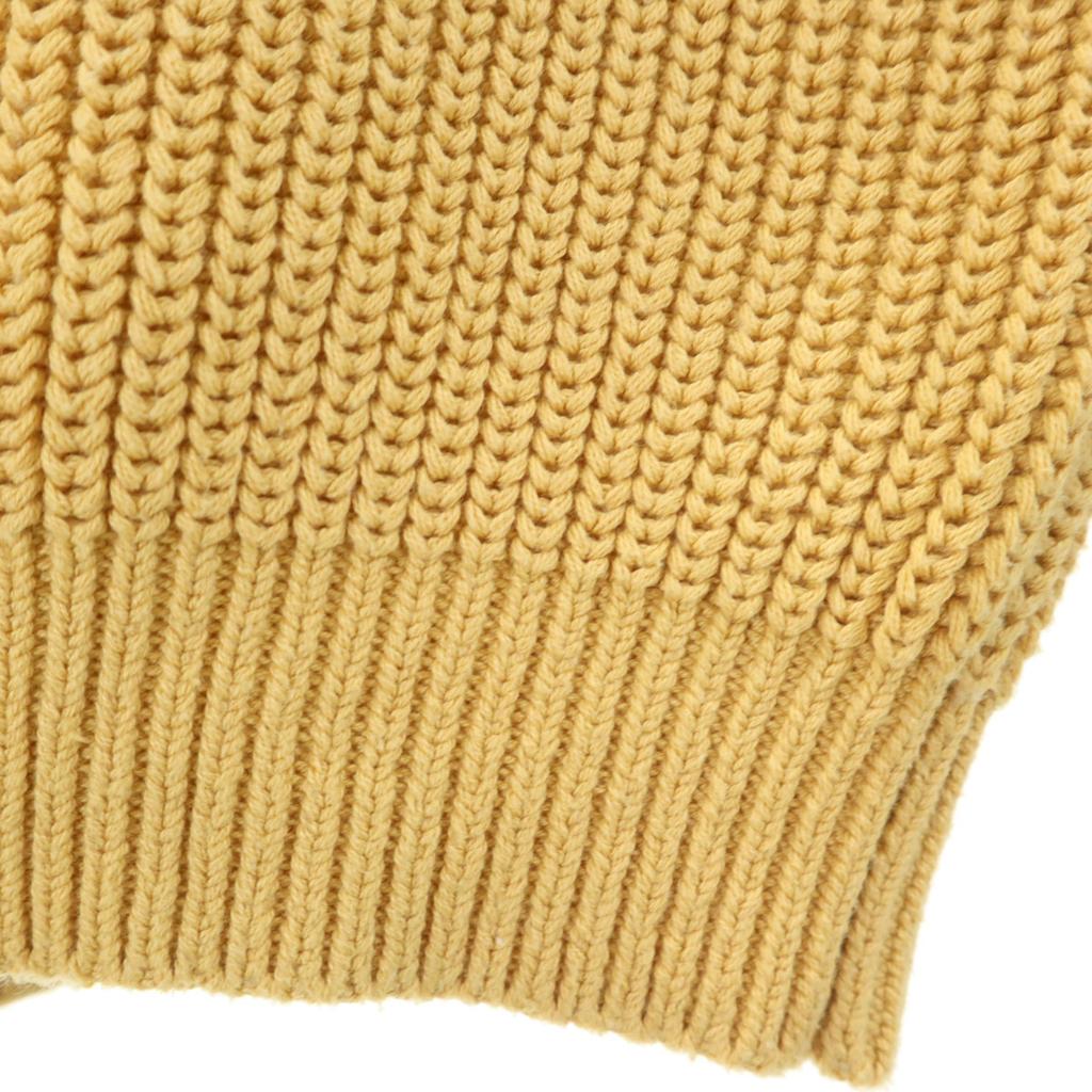 LANDS' END 90s Old Long Sleeve Sweater M Mustard Knit Women Used