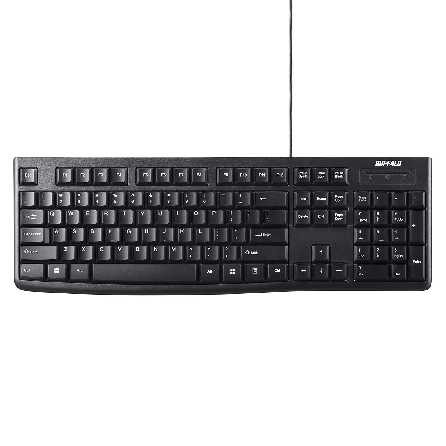 

Buffalo USB Wired Standard Keyboard with US English BSKBU108ENBK with Windows and Layout, Black, (Compatible PS4) чорний