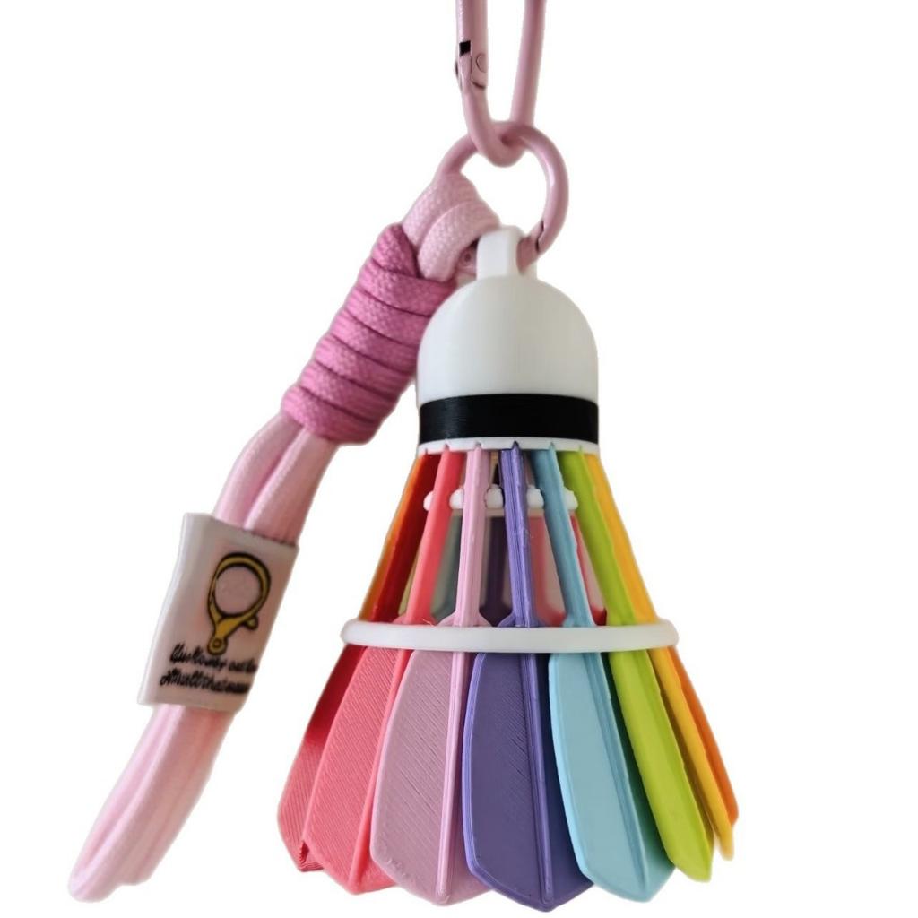 Colorful Badminton Keychain Backpack Pendant Sports Gift Memorabilia