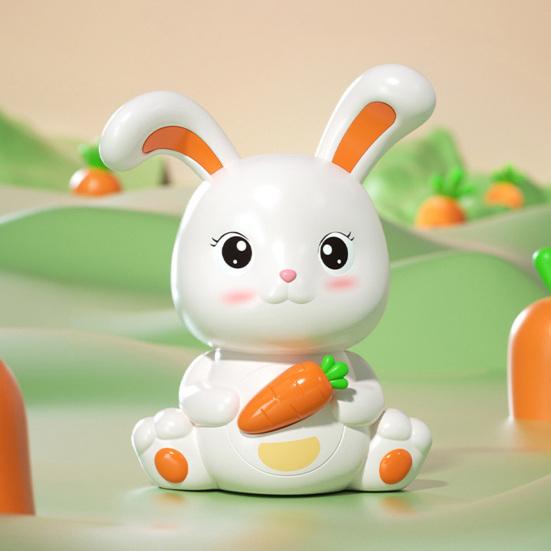 Rabbit Piggy Bank Large Capacity Cute Cartoon Bunny Key Unlock Saving Pot Ornament In-and-Out Boys Girls Cartoon Piggy Bank Money Box New Year Gift