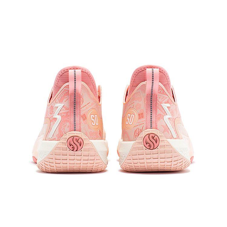 361 Zen 5 REN MIN BRAVO Low Top Performance Basketball Shoes Men's Soft Pink 572331101-7