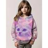 Kids Clothes Girl Hoodies Long Sleeve Cute 3D Cat Print Children Spring Fall Clothes Casual Cartoon Outdoor Girl Clothes Tops