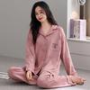 Pajamas Women's Spring and Autumn Pure Cotton Long-sleeved Women's Autumn Cotton Thin Large Size Casual Wear Loungewear Suit