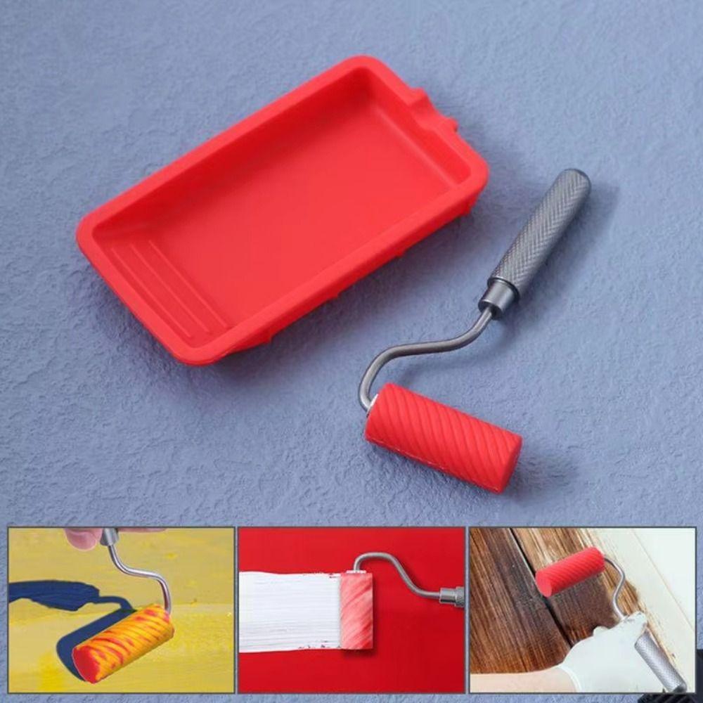 Soft Silicone Painting Decorating Kit Mini Size Silicone Glue Roller Glue Up Projects