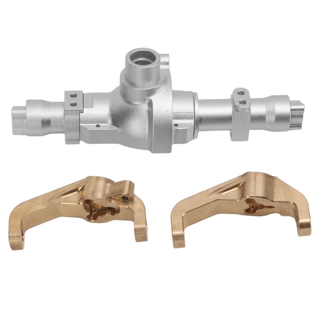 Aluminum Center Gearbox Housing Brass Front C Hub Caster Mounts for Redcat Gen8 Scout II 1/10