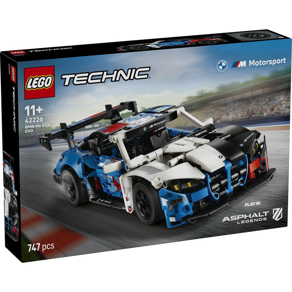 LEGO Technic BMW M4 GT3 EVO Race Car Toy - Birthday Present, Building Blocks, for Boys and Girls, Ages 11, 12, 13, Elementary School Students, Vehicle