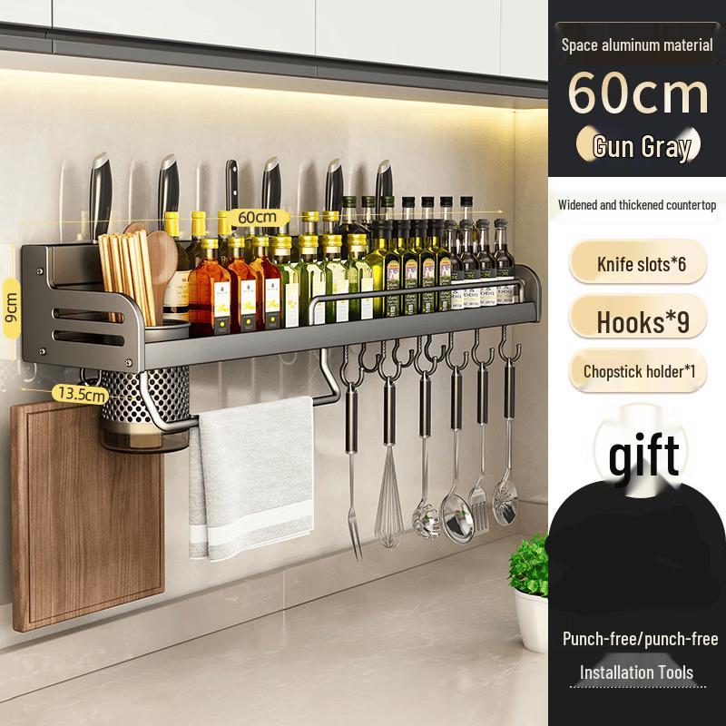 Wall-Mounted Kitchen Organizer Rack