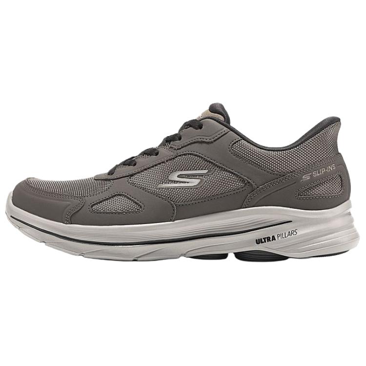 Skechers Go Walk 8 Comfortable Stable Walking Shoes Men sneaker Brown White 216785-BRN 40