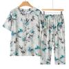 Yuzhaolin Women's Summer Two-Piece Short-Sleeve Set