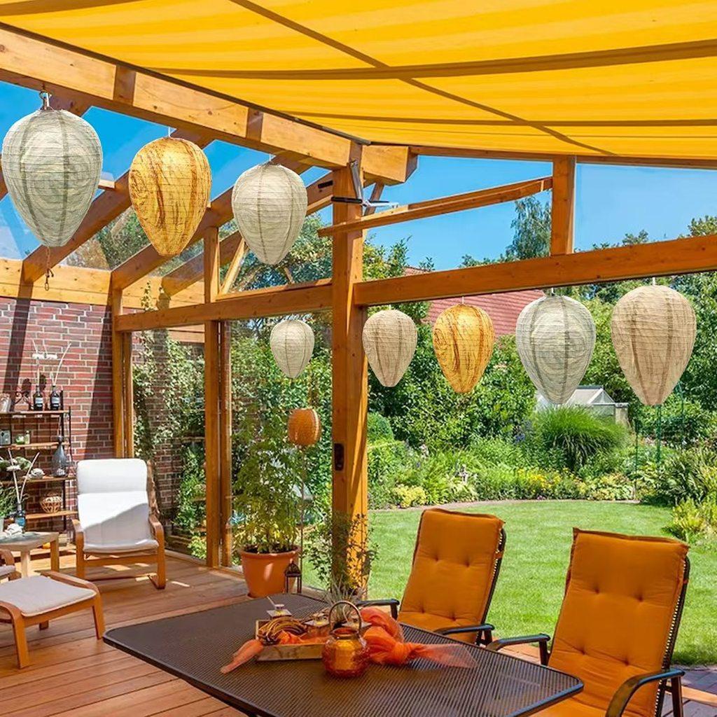 Wasp Nest Lanterns With Waterproof Paper Material For Home Diy Decor