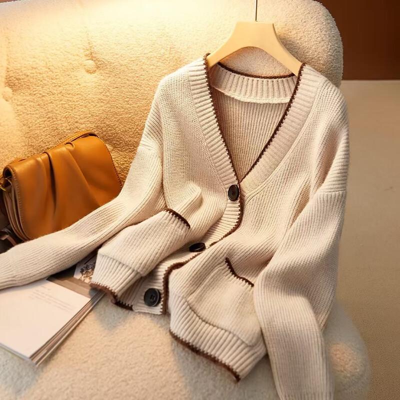

Firstview Women s Urban Chic V-Neck Knit Cardigan One Size