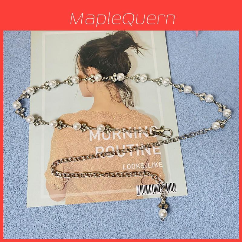Pearl Water Drilled Metal Waist Chain For Women Summer Fashion Accessory