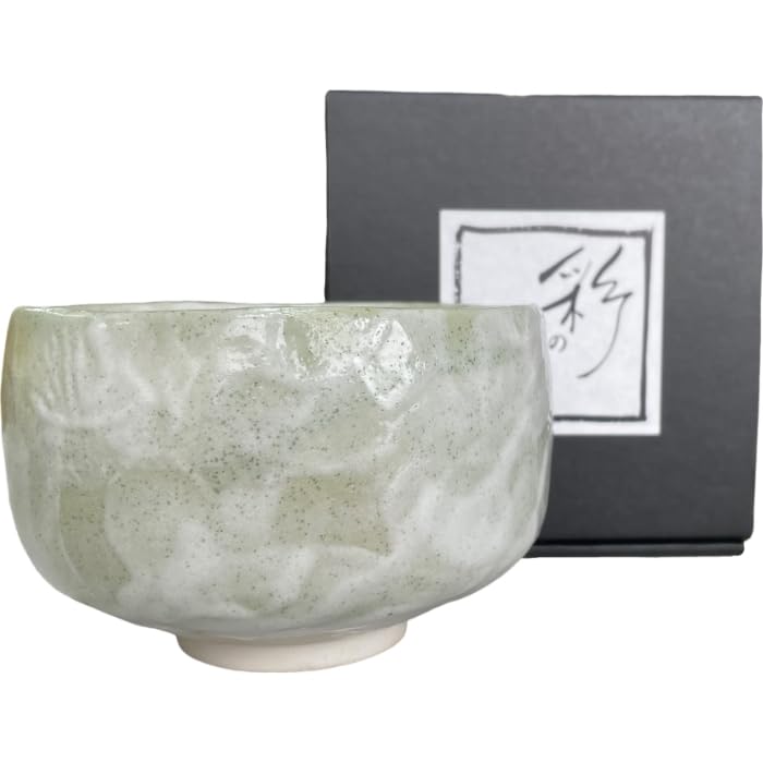 

Matcha 12cm x Moss Mino Made in Japan Ale-net Bowl, 7.7cm H, 500cc, Green, Porcelain, Ware,