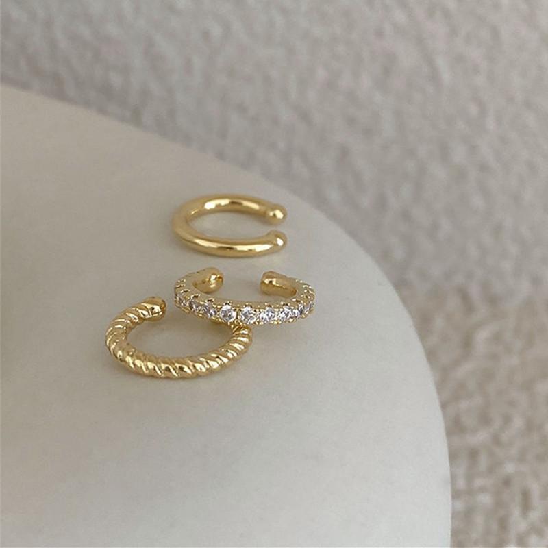 Fashion Delicate Zircon Cute Clip Earrings Buckle Ear Cuff No Piercings Fake Cartilage Ear for Women 2023 Trendy Jewelry Gifts