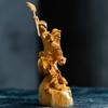 Boxwood Traditional Chinese Three Kingdoms GuanYu Wood Statue Office Decoration Feng Shui Ornaments Collection Wood Sculpture