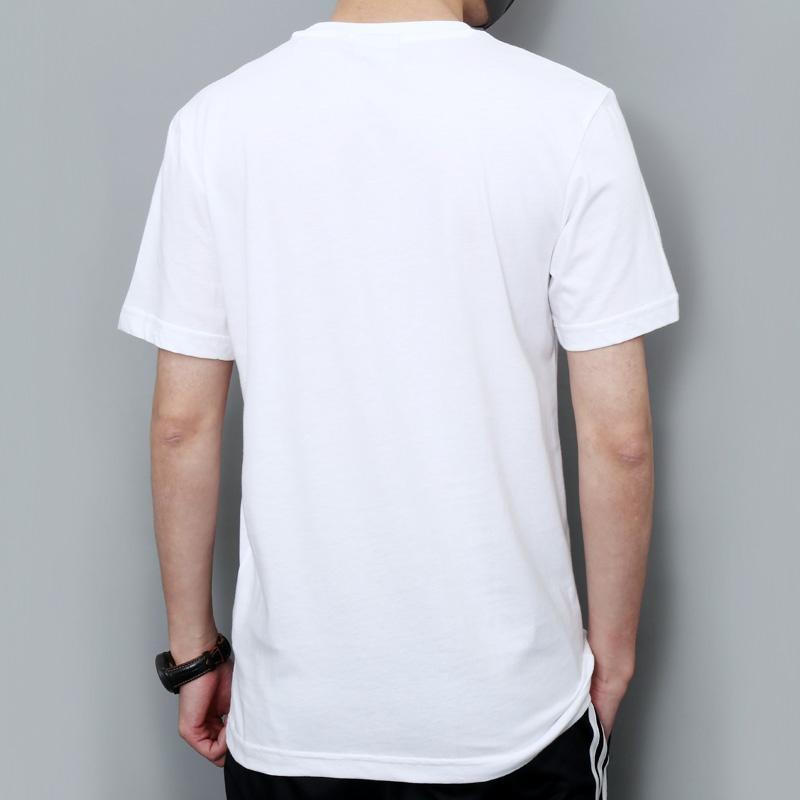 adidas originals Label Tee Logo Printing Sports Short Sleeve White Men's CZ1763