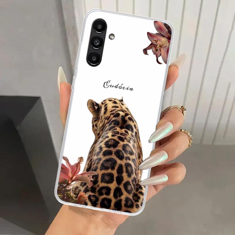 Pink Leopard Print Phone Case for Samsung Galaxy A17 A16 A37 A26 A36 A57 A56 A15 A25 A35 A55 A14 A24 A34 A54 A13 A23 A33 A53 Gal