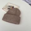 Korean Style Rabbit Fur Blend Knitted Hat – Stylish, Loose-Fit, Large Head Circumference, Warm Wool for Autumn & Winter.