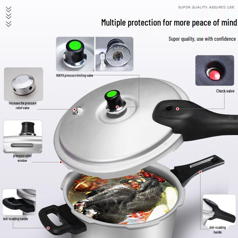Supor Thickened Aluminum Alloy Pressure Cooker