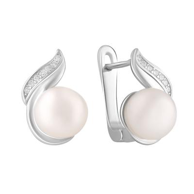 Silver Earrings with Natural Pearls (2084150)