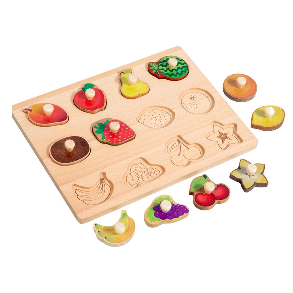 Wooden Shapes Puzzle Shape Sorter Board Preschool Hand Eye Coordination Fine Motor Skill for Children Toddlers Birthday Gifts