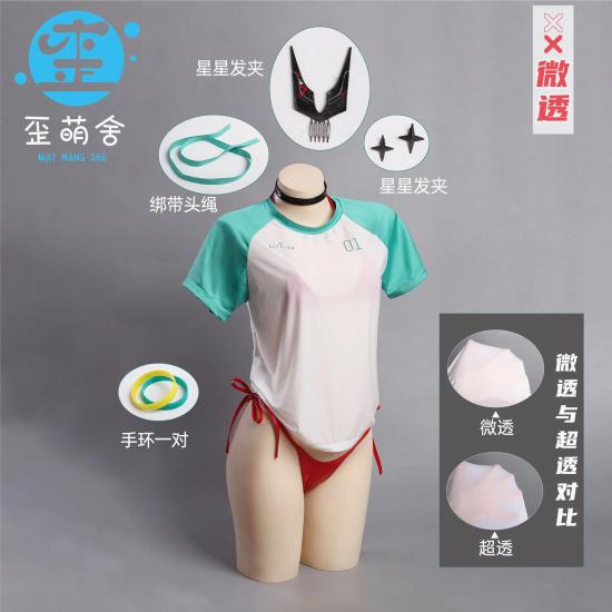 Rapi Cosplay Costumes Anime Cosplay Little Red Riding Hood Summer Swimsuit NIKKE The Goddess of Victory Red Bikini Set Women Suit M