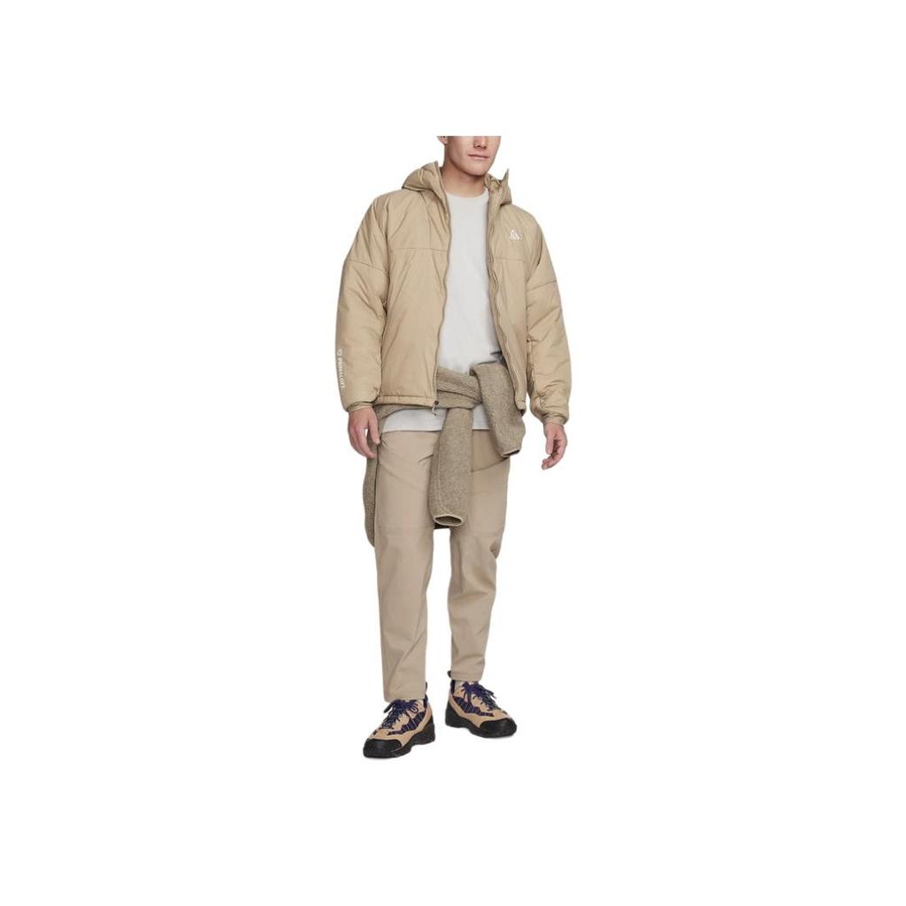 Nike ACG Therma-FIT ADV Rope De Dope Solid Logo Warm Zip Hoodie Men Outerwear Khaki DV0364-247