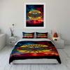 Shotguns and Roses Print Design Bedding Duvet Cover Set Duvet Cover Pillowcases  (1*Duvet Cover 2*Pillowcases, without duvet insert)