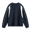 Men S Couple Color Block Half Zip Round Neck Warm Knit Sweater