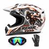 LOVSI ABS Full Face Motocross Helmet Model 125 Replacement for ATV Pit Bike Off-road Use Sizes M/L/XL 1 Year Warranty DOT