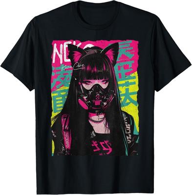 Tricou Streetwear Japonez Cyberpunk Y2K Techwear Neko Manga Anime