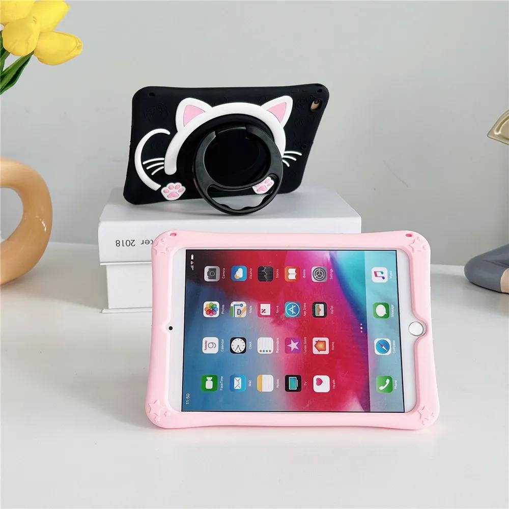 Kids Cover for iPad 10.2 7 8 9th 10th 11th A16 Pro11 9.7 Air 1 2 4 5 6 10.9 Mini6 Tablet Case Silicon Stand Funda