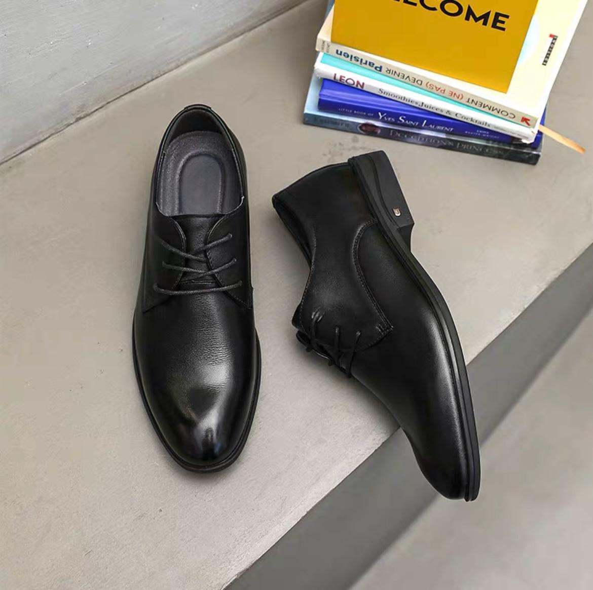 Кожаные мужские кожаные туфли — фото 3