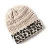 Women S Winter Warm Knit Beanie Hat Leopard Pattern Adult