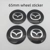 20pcs 3D for Mazda 56mm 60mm 65mm Car Emblem Wheel Hub Center Cap Badge Covers Sticker Decal Styling Auto Accessories GTWZS