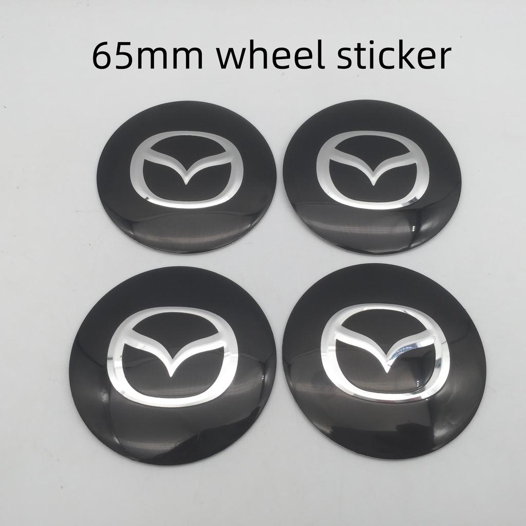 20pcs 3D for Mazda 56mm 60mm 65mm Car Emblem Wheel Hub Center Cap Badge Covers Sticker Decal Styling Auto Accessories GTWZS