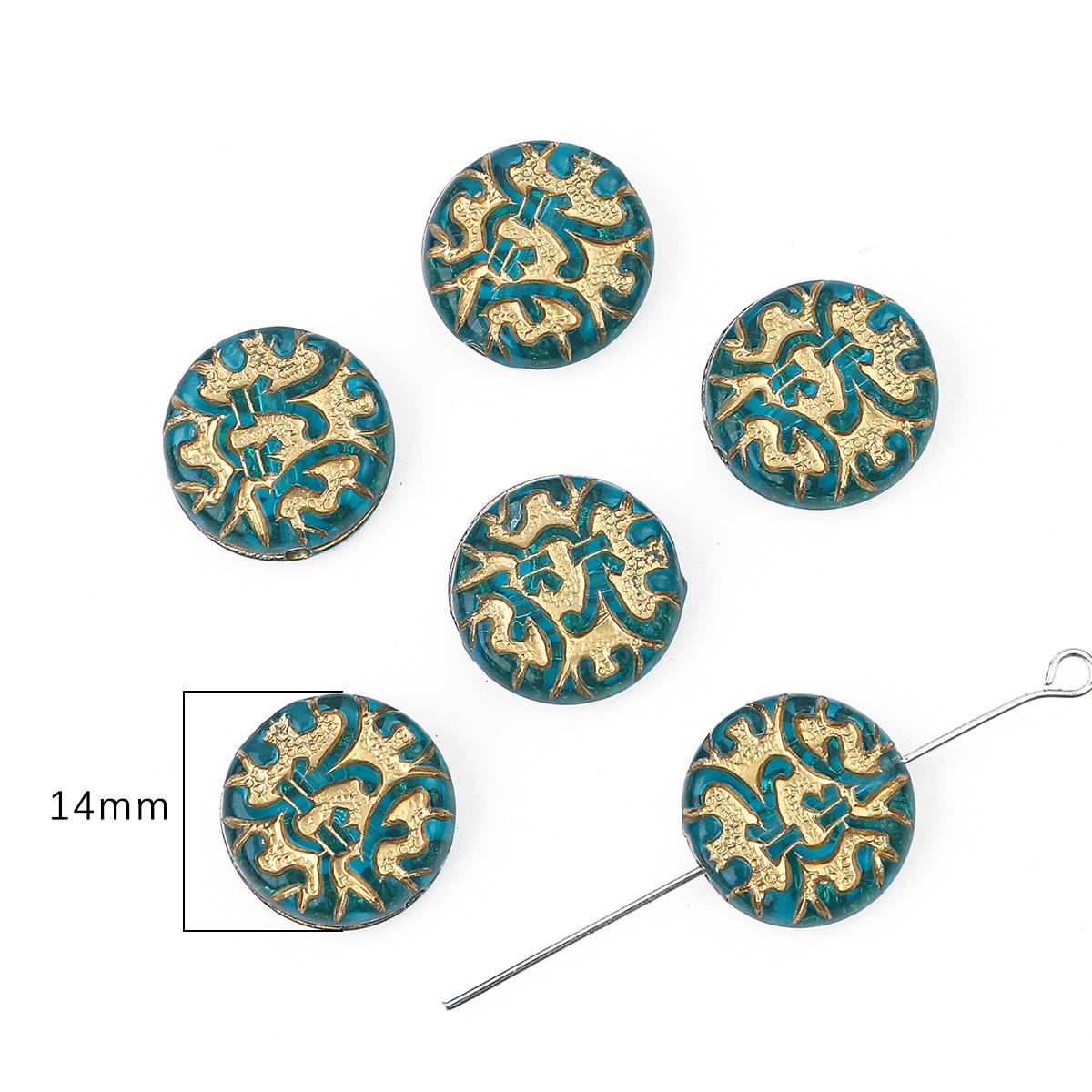 

15-80 шт. акриловые бусины в стиле барокко, винтажные золотые бусины с подвесками, свободные бусины для аксессуаров «сделай сам», браслет, ожерелье 14mm 25pcs