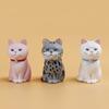 Small Bell Sitting Cat Figure Toy Mini Mini Cat Ornament Simulated Cat Model Doll  Desktop Decor