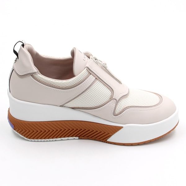 Lanvin en Bleu Platform Sneakers Ivory Size Women's Zip-Up 2867, Combi, 23.5cm