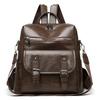 Schoolbag retro women's backpack new pu soft leather dual-purpose travel shoulder bag large capacity business commuter backpack