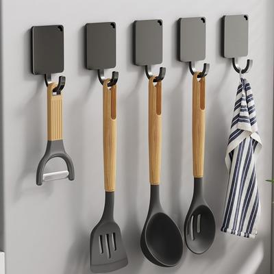 Strong Magnetic Hooks for Refrigerator & Oven – Iron Metal + Matte Black, Wall-Mounted No-Drilling, Heavy Duty & Surface-Safe, for Kitchen, Office