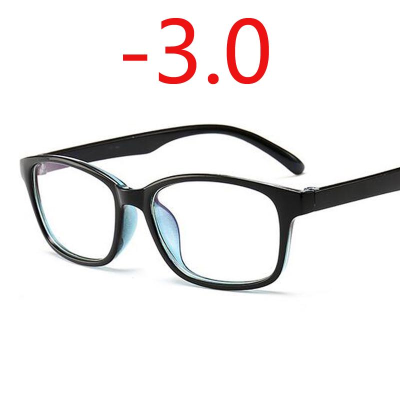 -1.0 -1.25 -1.50 -1.75 -2.0 -2.5 -3.0 To -4.0 Finished Myopia Glasses Women Men Short Sight Eyewear Black Blue Red Frame